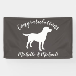 Labrador Dog Theme Baby shower Genderneutraal Spandoek