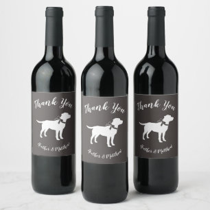 Labrador Dog Theme Baby shower Genderneutraal Wijn Etiket