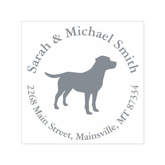 Labrador Dog Theme Baby shower Genderneutraal Zelfinktende Stempel (Design)