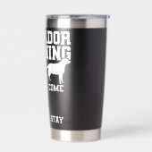 Labrador Dog Trainer Geïsoleerde Drinkbeker (Links)