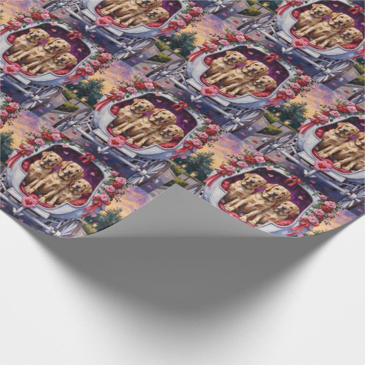 Labrador Dog Valentine's Day  Cadeaupapier (Hoek)