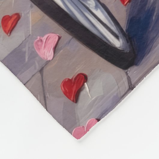 Labrador Dog Valentine's Day Fleece Deken (Hoek)