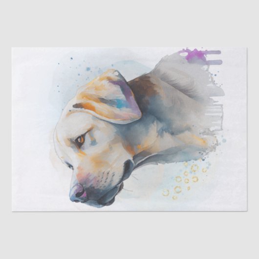 Labrador Dog Waterverf Tissuepapier (Voorkant)