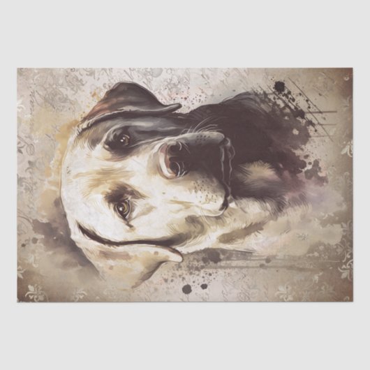 Labrador Dog Waterverf Tissuepapier (Voorkant)