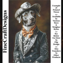Labrador Dog Wild West Style Outfit CF4 Decoupage