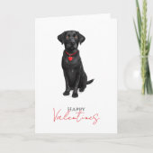  Labrador Dog With Love Heart Valentines Kaart (Voorkant)