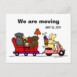 Labrador Dogs Cartoon aangekondigd Aankondigingskaart