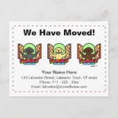 Labrador Dogs Cartoon aangekondigd Aankondigingskaart (Voorkant)