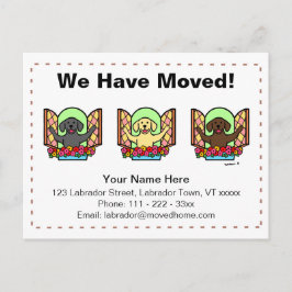 Labrador Dogs Cartoon aangekondigd Aankondigingskaart