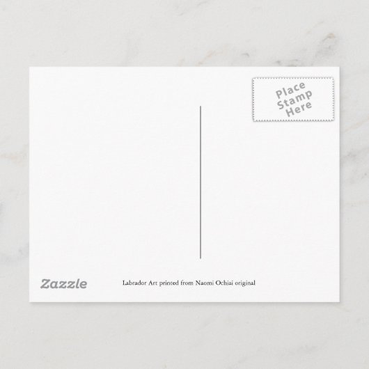 Labrador Dogs Cartoon Nieuw adres Aankondigingskaart (Achterkant)