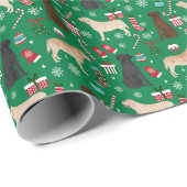Labrador Dogs Kerstmis Cadeaupapier (Rol Hoek)