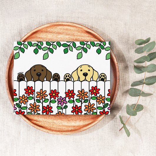 Labrador Duo die je Briefkaart ziet