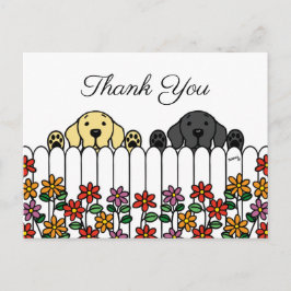 Labrador Duo die je kijkt Dank je Briefkaart