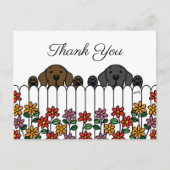 Labrador Duo die je kijkt Dank je Briefkaart (Voorkant)