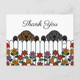 Labrador Duo die je kijkt Dank je Briefkaart