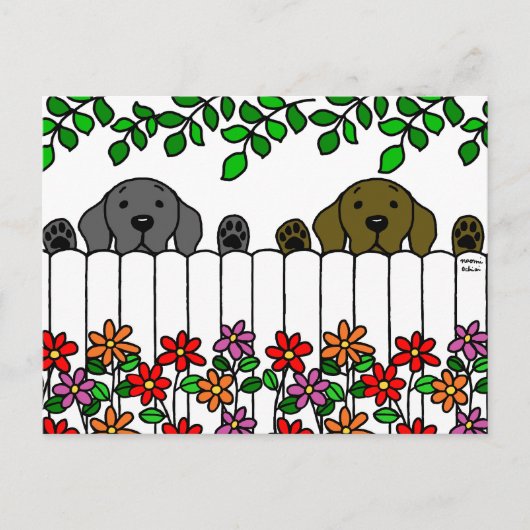 Labrador Duo die je ziet Briefkaart (Voorkant)