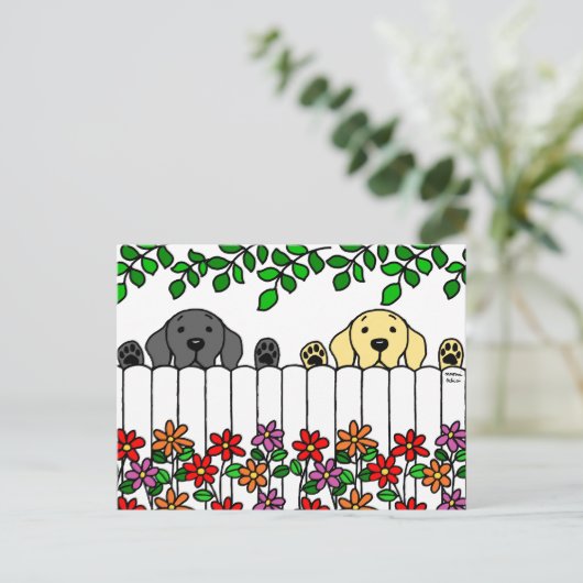 Labrador Duo die je ziet Briefkaart (Staand voorkant)