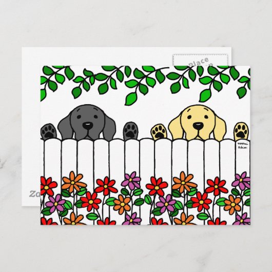 Labrador Duo die je ziet Briefkaart (Voorkant / Achterkant)
