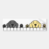 Labrador Duo die je ziet Bumpersticker (Voorkant)