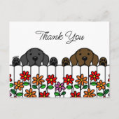 Labrador Duo Kijkt Naar Jou Dank Je Kaart (Voorkant)