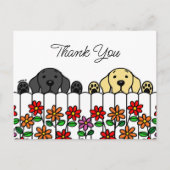 Labrador Duo Kijkt Naar Jou Dank Je Kaart (Voorkant)