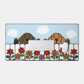 Labrador Duo Watching Bureaumat (Keyboard & Muis)