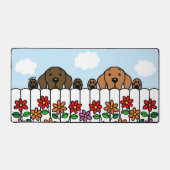 Labrador Duo Watching Bureaumat (Voorkant)