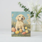 Labrador  Easter Briefkaart (Staand voorkant)