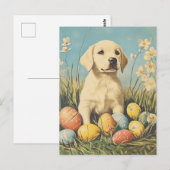 Labrador  Easter Briefkaart (Voorkant / Achterkant)