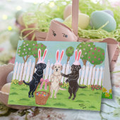 Labrador Easter Bunnies Feestdagen Kaart