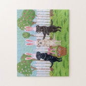 Labrador Easter Bunnies Legpuzzel (Verticaal)