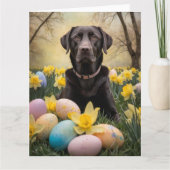 Labrador Easter Eggs Kaart (Voorkant)