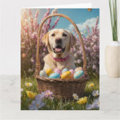 Labrador Easter Eggs Kaart (Voorkant)