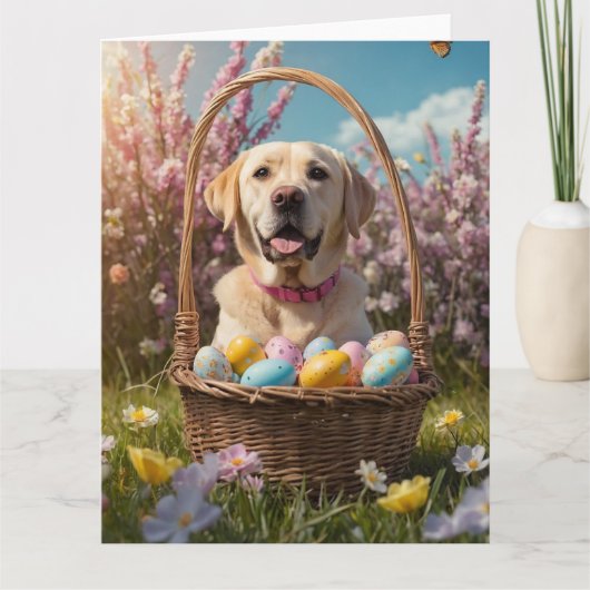 Labrador Easter Eggs Kaart (Voorkant)