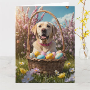Labrador Easter Eggs Kaart