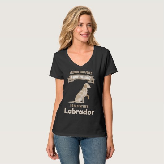 Labrador een echte vriend t-shirt (Voorkant volledig)