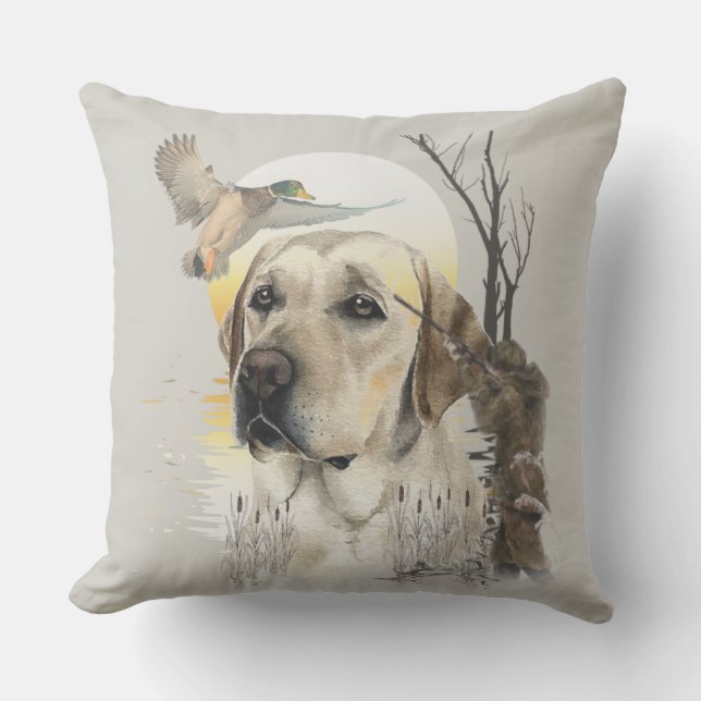 Labrador, eendenjacht buitenkussen (Voorkant)