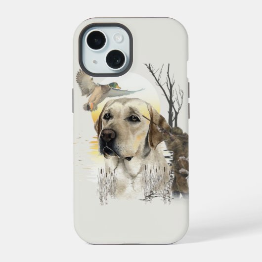 Labrador, eendenjacht iPhone 15 case (Achterkant)