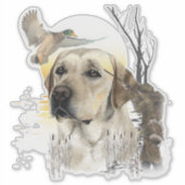 Labrador, eendenjacht sticker (Voorkant)