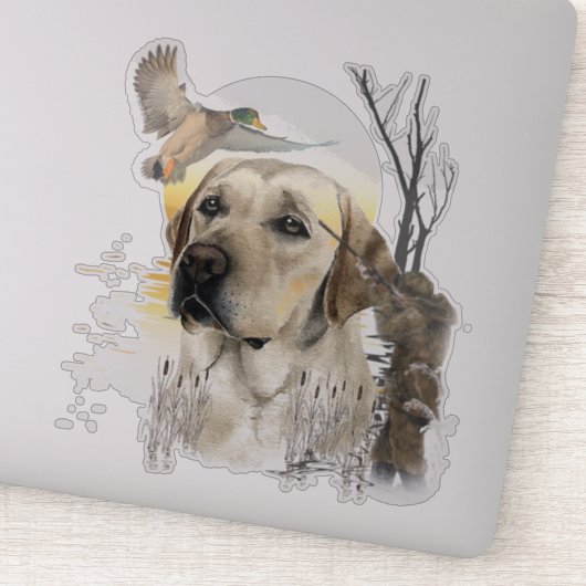 Labrador, eendenjacht sticker (Detail)