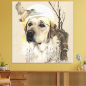 Labrador, eendenjacht tapijt canvas afdruk (Insitu (Woonkamer))