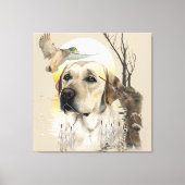 Labrador, eendenjacht tapijt canvas afdruk (Voorkant)