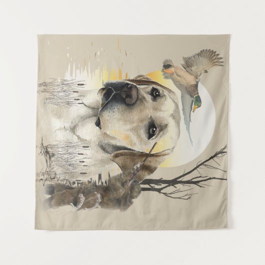 Labrador, eendenjacht wandkleed (Voorkant (horizontaal))