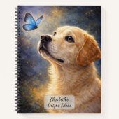 Labrador en Blauwe Vlinder Notitieboek (Voorkant)