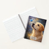 Labrador en Blauwe Vlinder Notitieboek (Binnen)