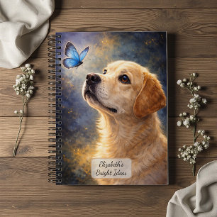 Labrador en Blauwe Vlinder Notitieboek