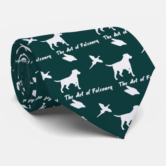 Labrador en Falconry Stropdas (Opgerold)