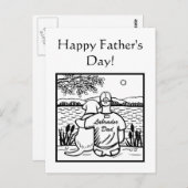 Labrador en papa briefkaart (Voorkant / Achterkant)