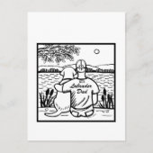 Labrador en papa briefkaart (Voorkant)