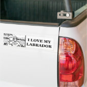 Labrador en papa bumpersticker (Op Truck)